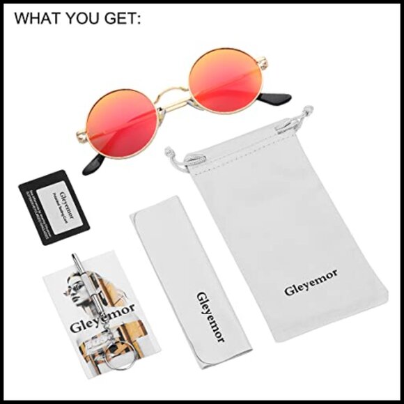 Polarized Round Sunglasses with Metal Frame and UV400 Protection main image 6